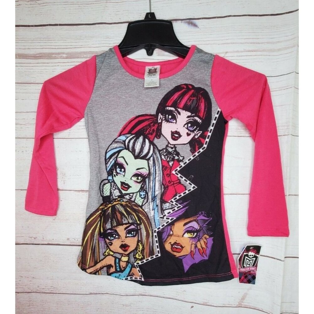 Monster High Girls Flame Resistant Sleepwear Top Pajama Shirt